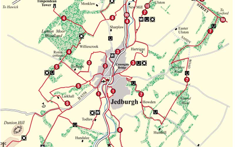 Walks cycle routes lanton